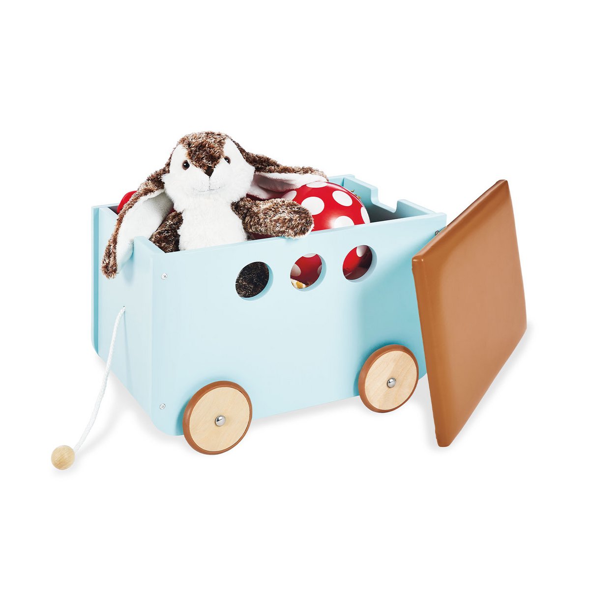 Toy chest on wheels „Jim”, mint