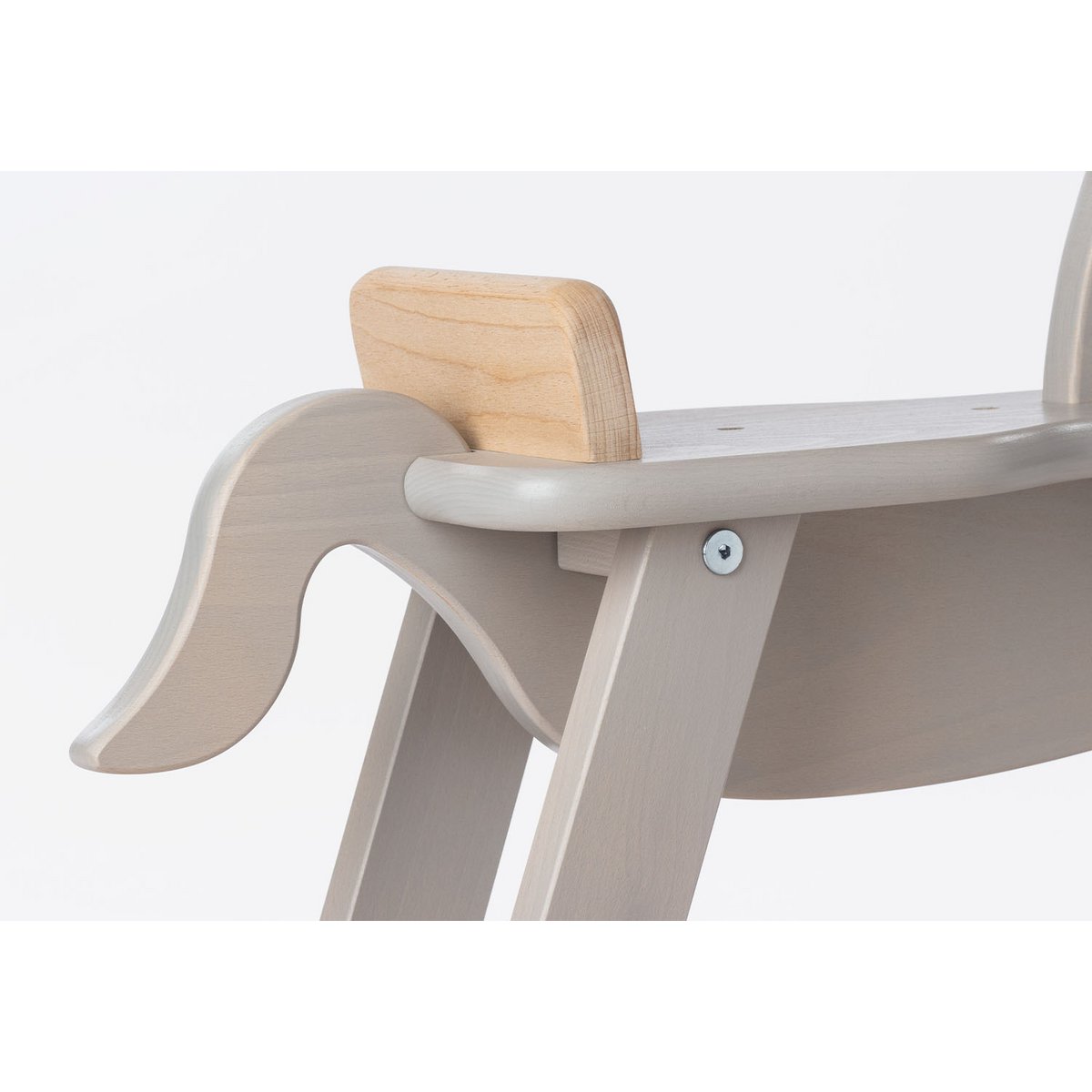 Rocking horse „Pinolino” with ring, grey/natural