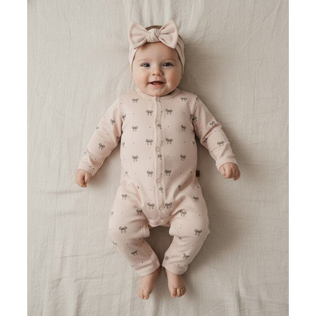 Ballerina Baby Onesie Bow | Sepia Rose