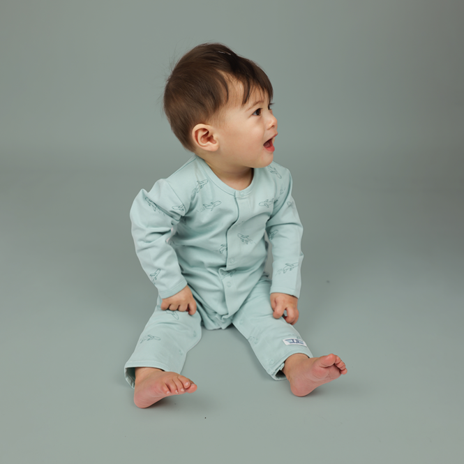 Pilot Club Baby Onesie Airplane | Gray Mist