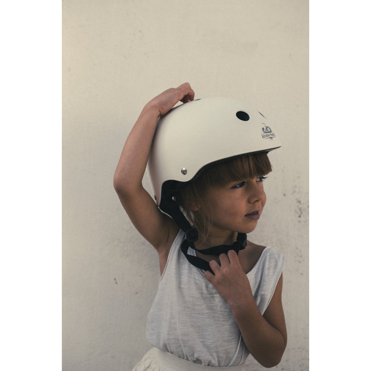Children's Featy Children's helmet for the bicycle / bicycle helmet for children - Mat White