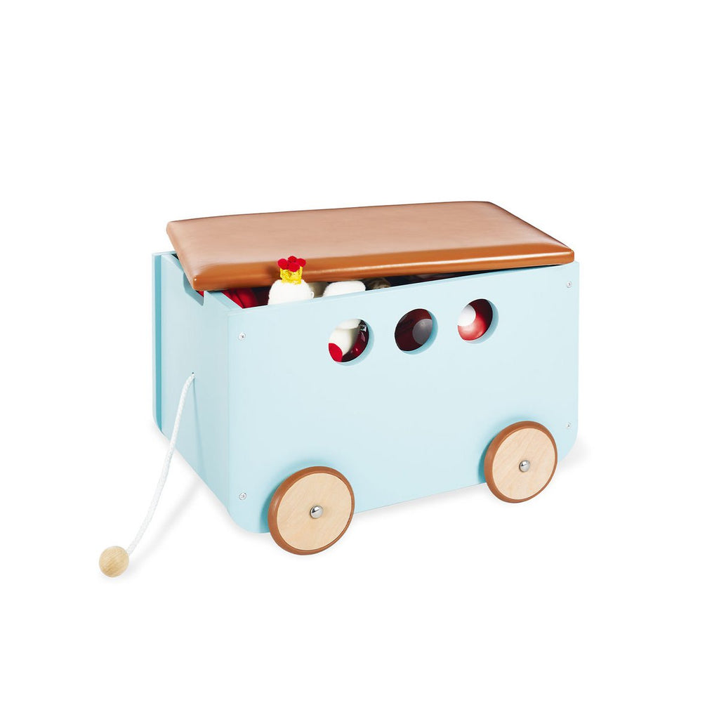 Toy chest on wheels „Jim”, mint