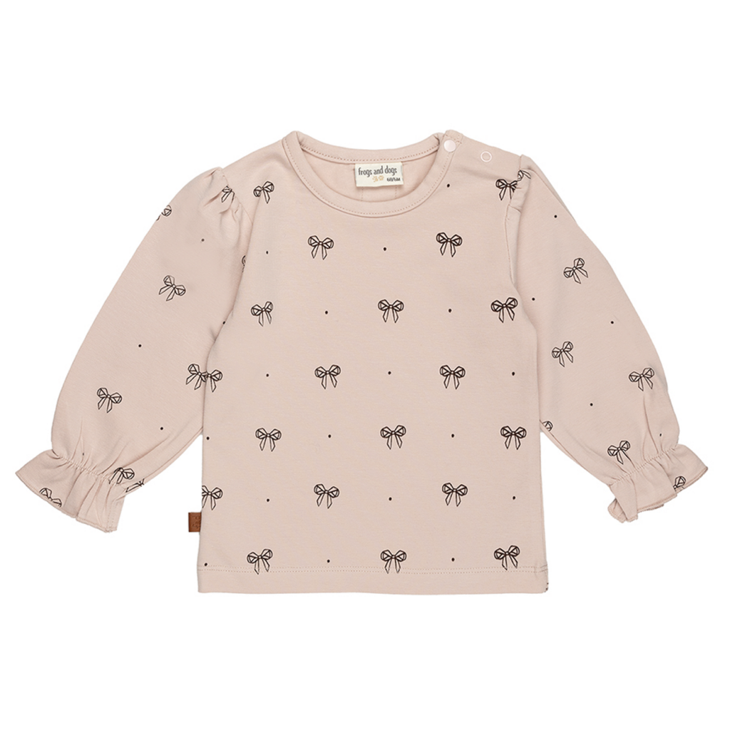 Ballerina Baby Shirt Bow | Sepia Rose